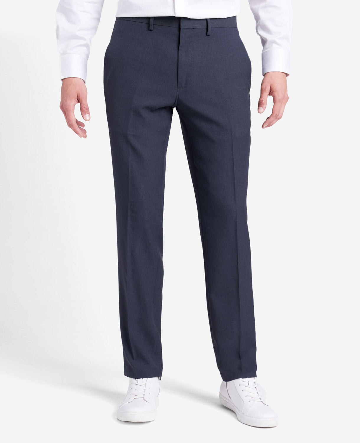 Kenneth Cole Reaction Clothing Stretch Modern-Fit Dress Pant pantaloni blu