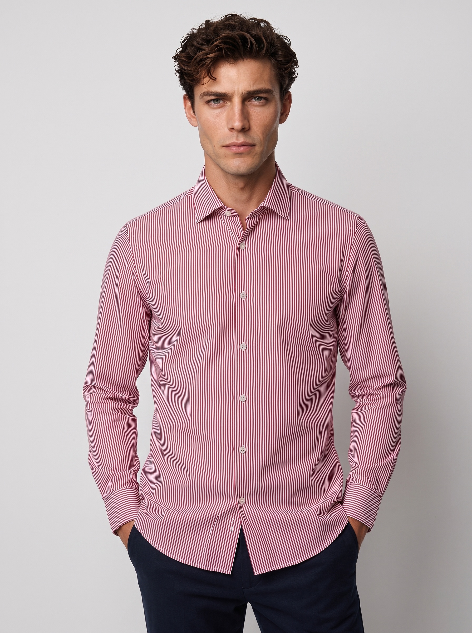 Markup Uomo Camicie Camicia rigata no iron