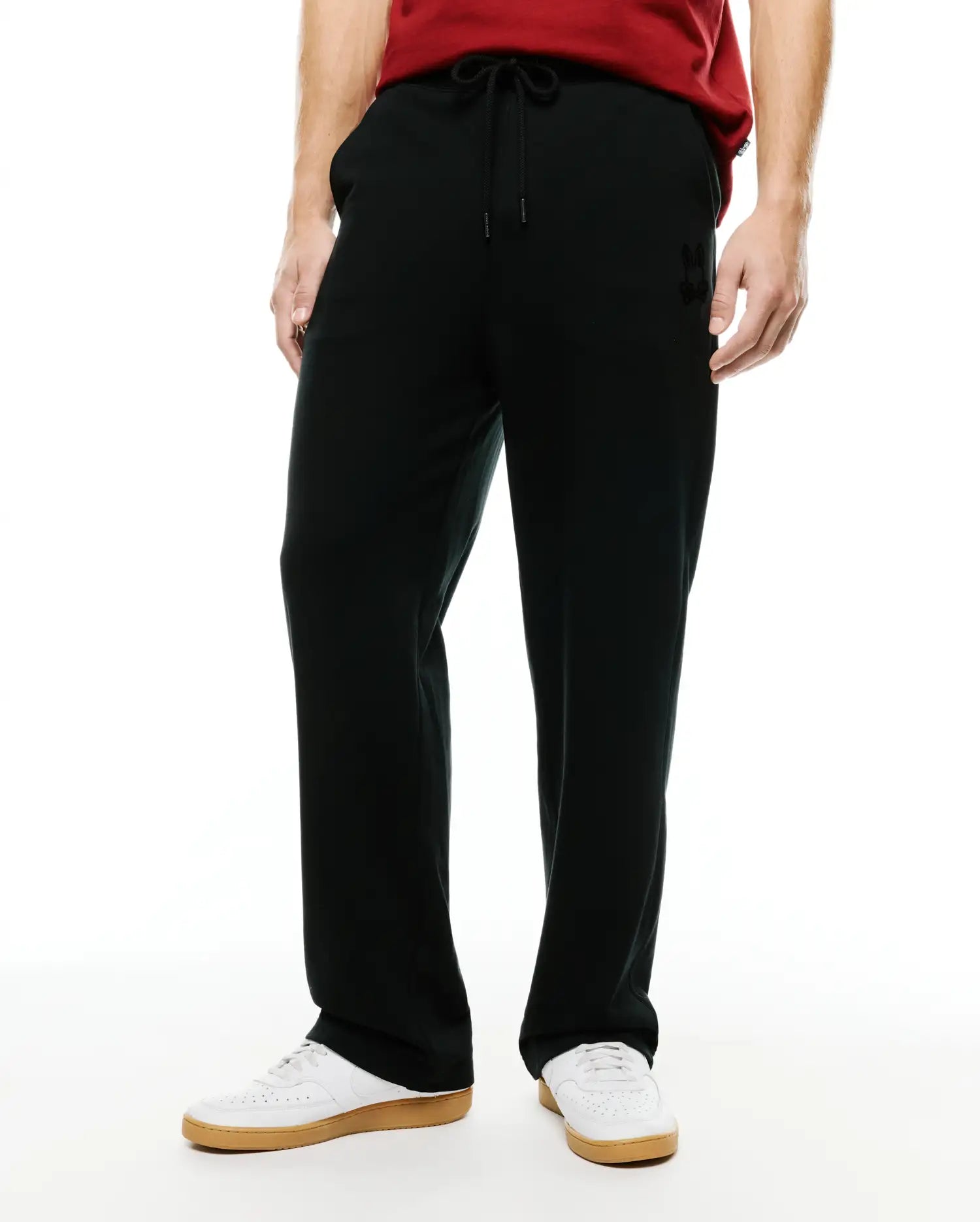 Psycho Bunny Men's Pants Johan Straight-Leg Sweatpants pantaloni neri XXS–XXXL