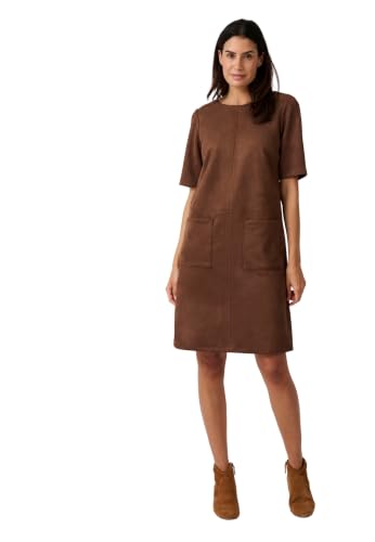 Damart Prêt-à-porter abito dritto in camoscio marrone donna