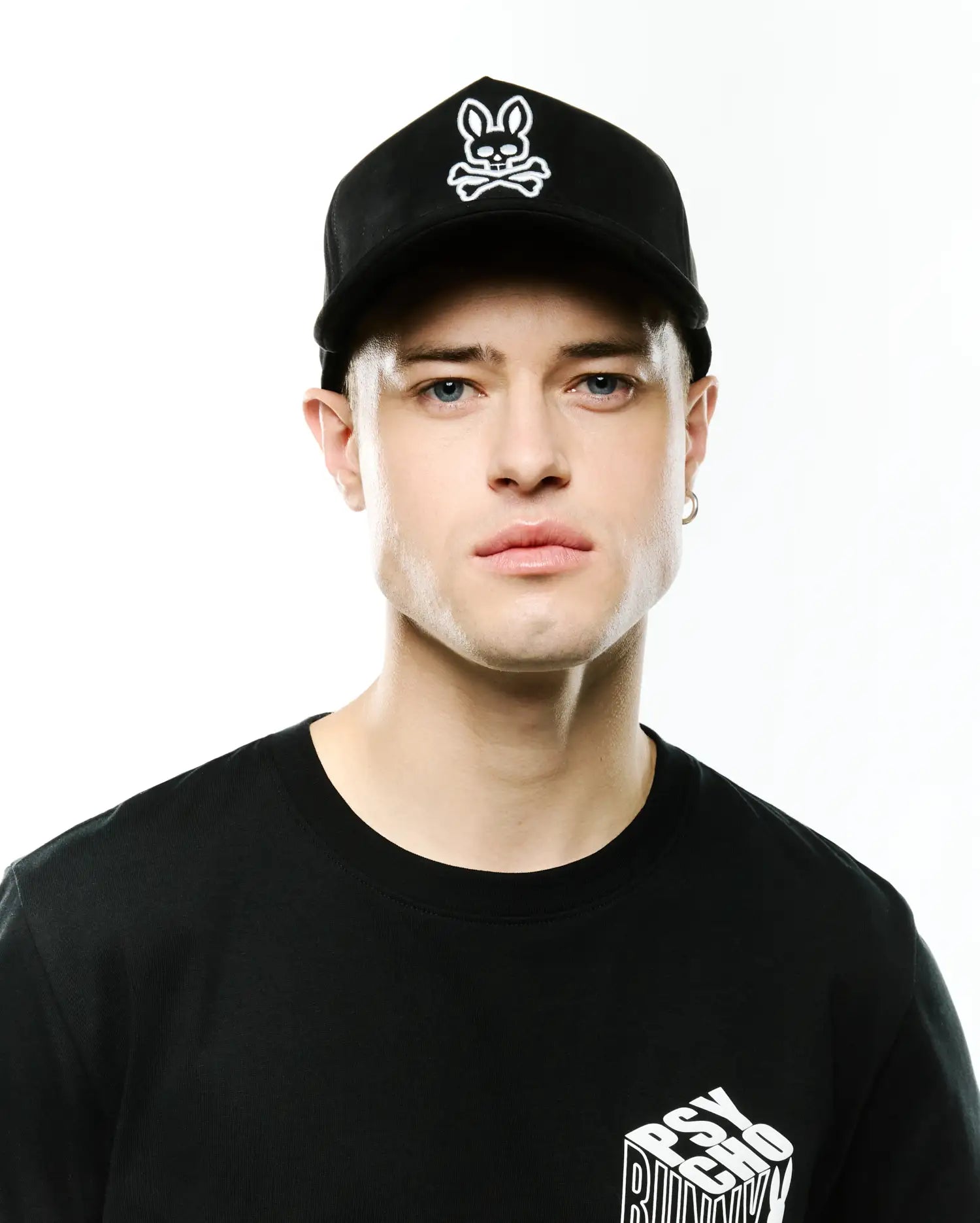 Psycho Bunny Accessories MEN'S KENNETH A-FRAME TRUCKER CAP - MO1500148 cappello trucker Black O/S effetto suede