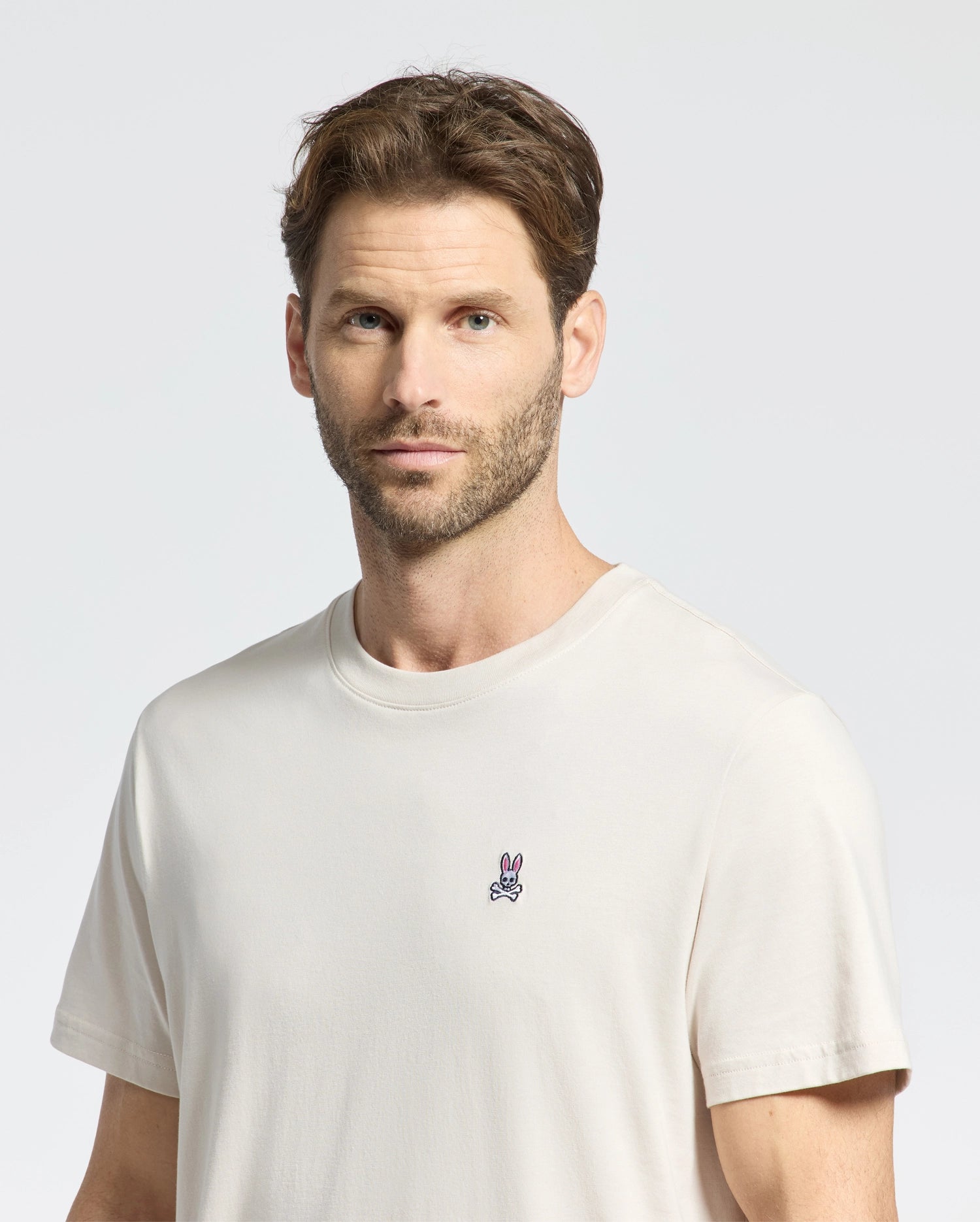Psycho Bunny Men's Tees MENS CLASSIC CREW NECK TEE B6U014B200 maglietta Natural Linen