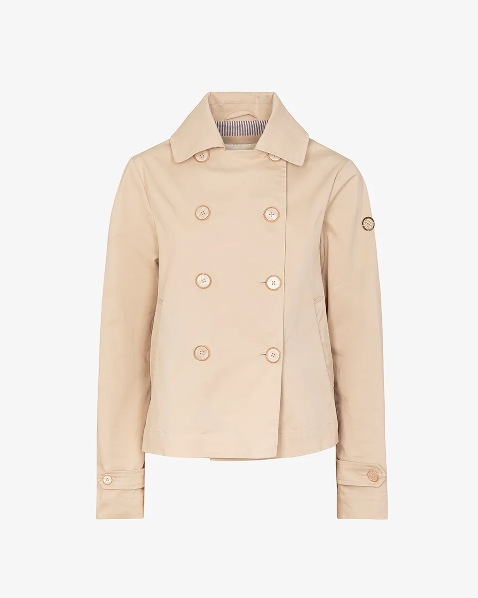 Markup Donna Giacche & Giubbotti Trench corto in cotone doppiopetto trench in cotone