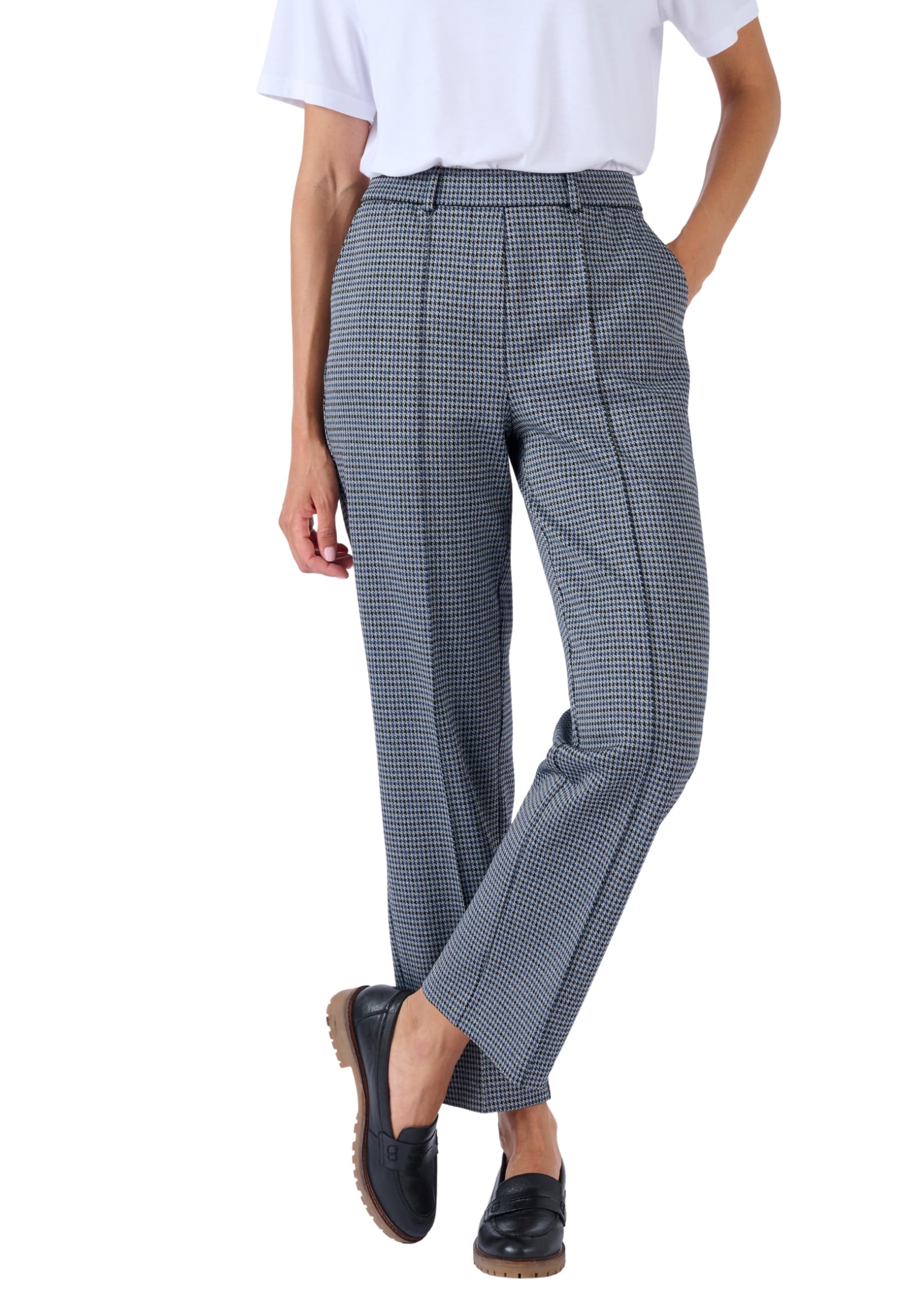 Damart Prêt-à-porter Pantaloni 7/8° maglia Milano donna grigio a strisce