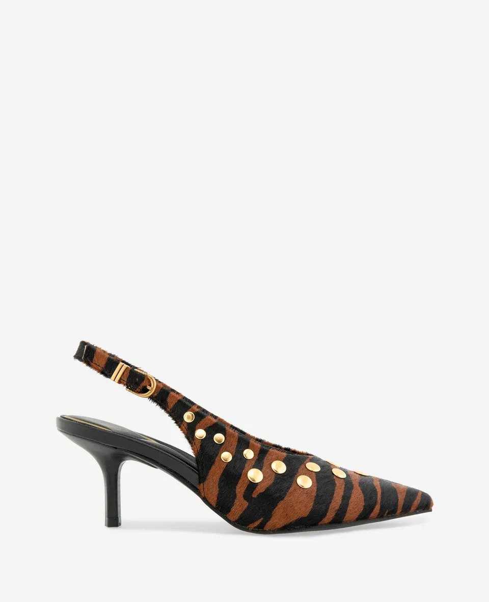 Kenneth Cole Reaction Ulysses slingback tacco pelo tigre 5
