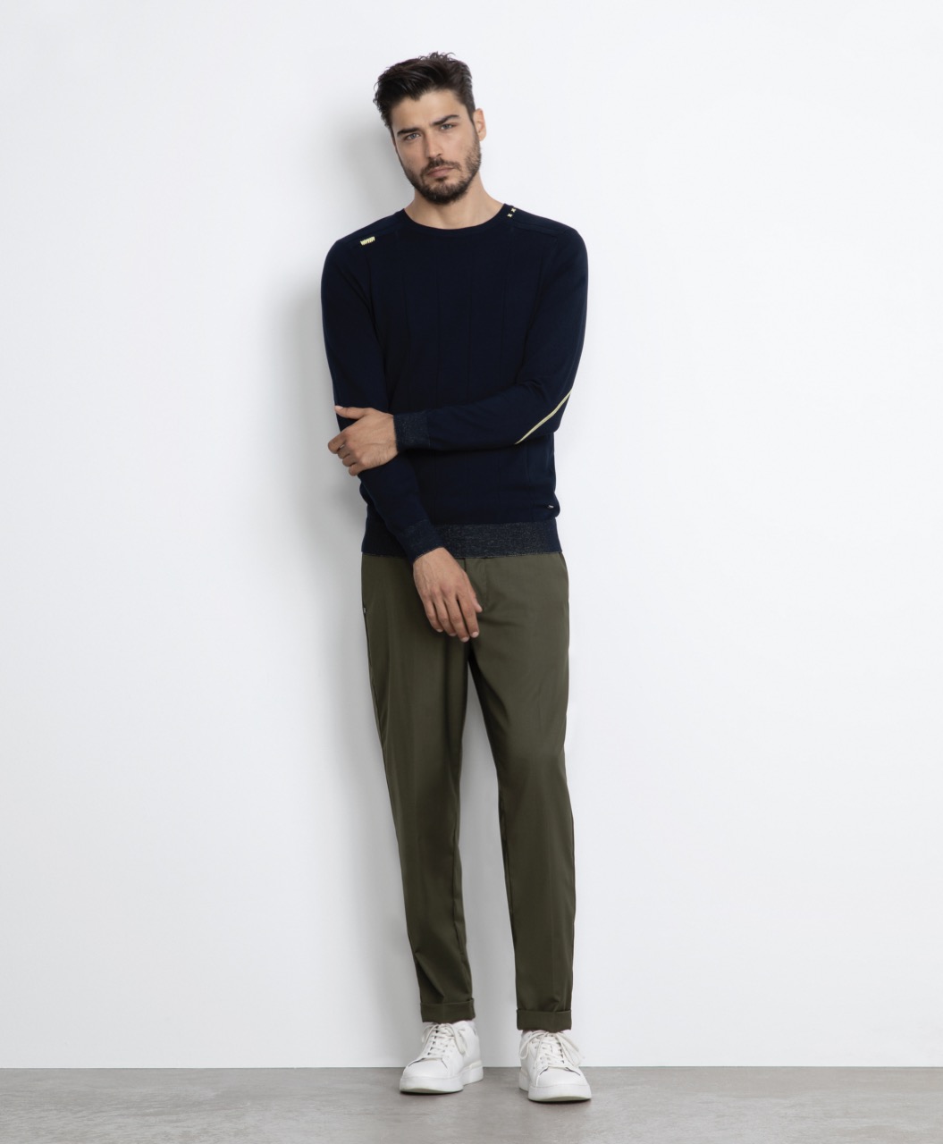 Markup Uomo Maglieria Maglia a coste con dettagli