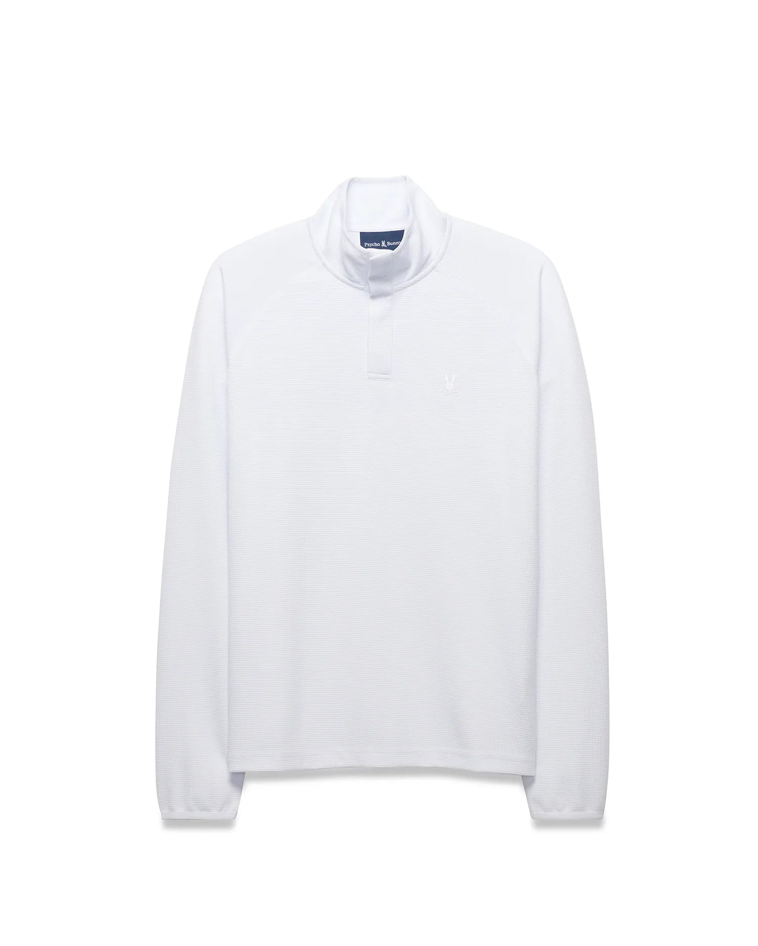 Psycho Bunny Men's Sweatshirts & Hoodies Tomas Waffle felpa bianca quarter zip