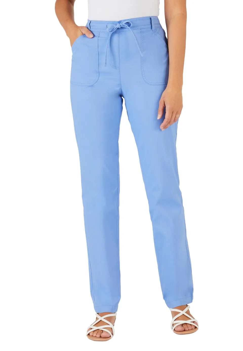 Damart Prêt-à-porter Pantaloni in cotone elasticizzato donna 56