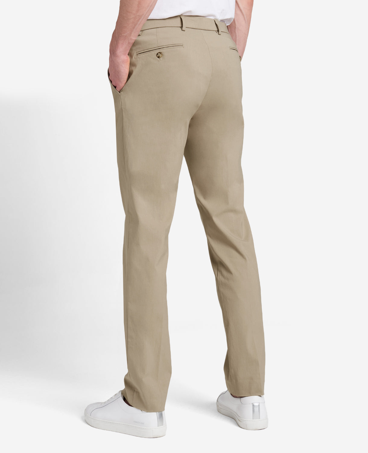 Kenneth Cole Reaction Clothing Stretch Twill Regular-Fit Flex Waistband Pant pantaloni tan