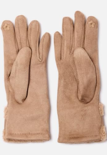 Damart Accessori guanti donna effetto scamosciato con polsino caldo