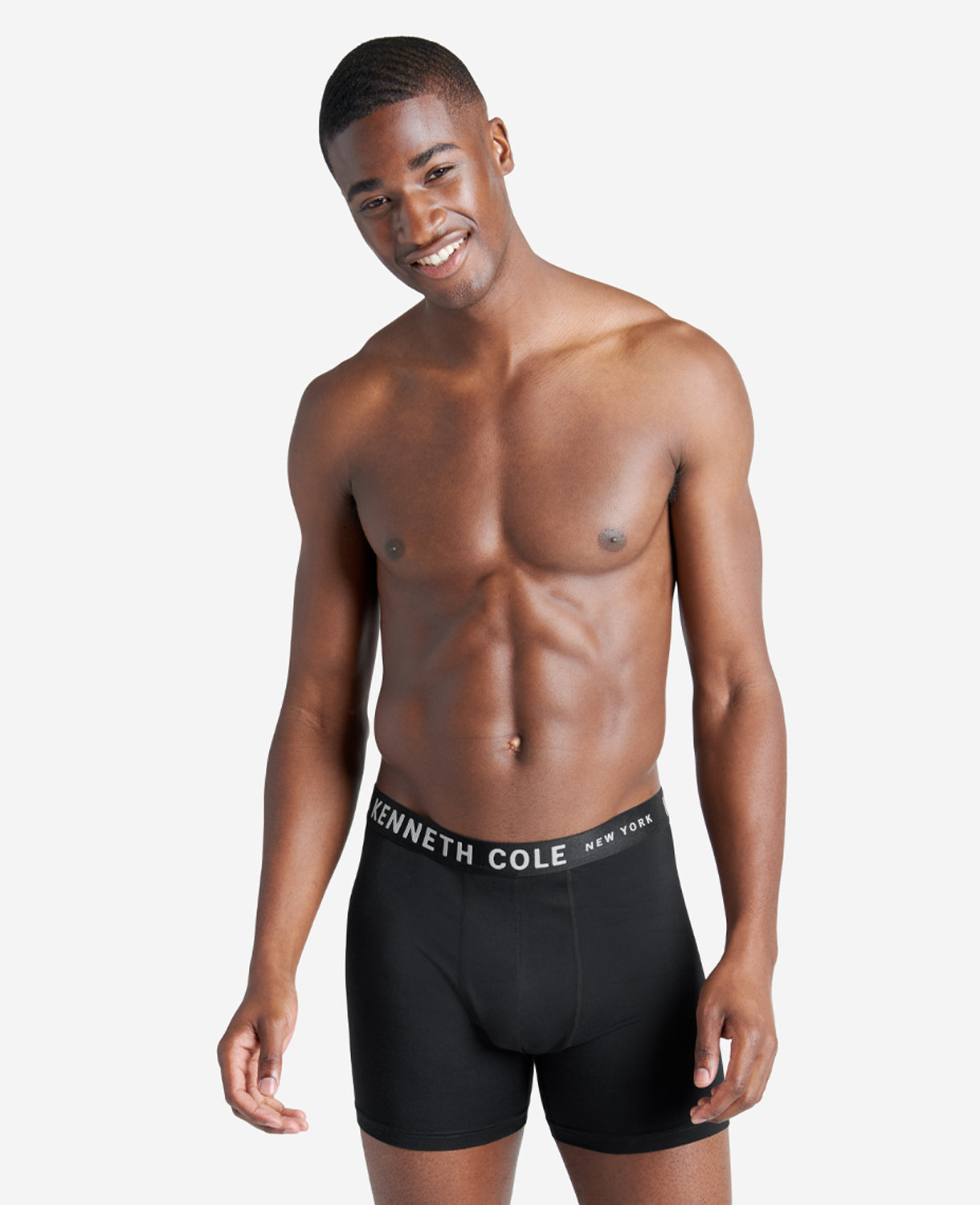 Kenneth Cole Reaction Clothing Micro Stretch Boxer Briefs boxer 3 pezzi neri in cotone stretch