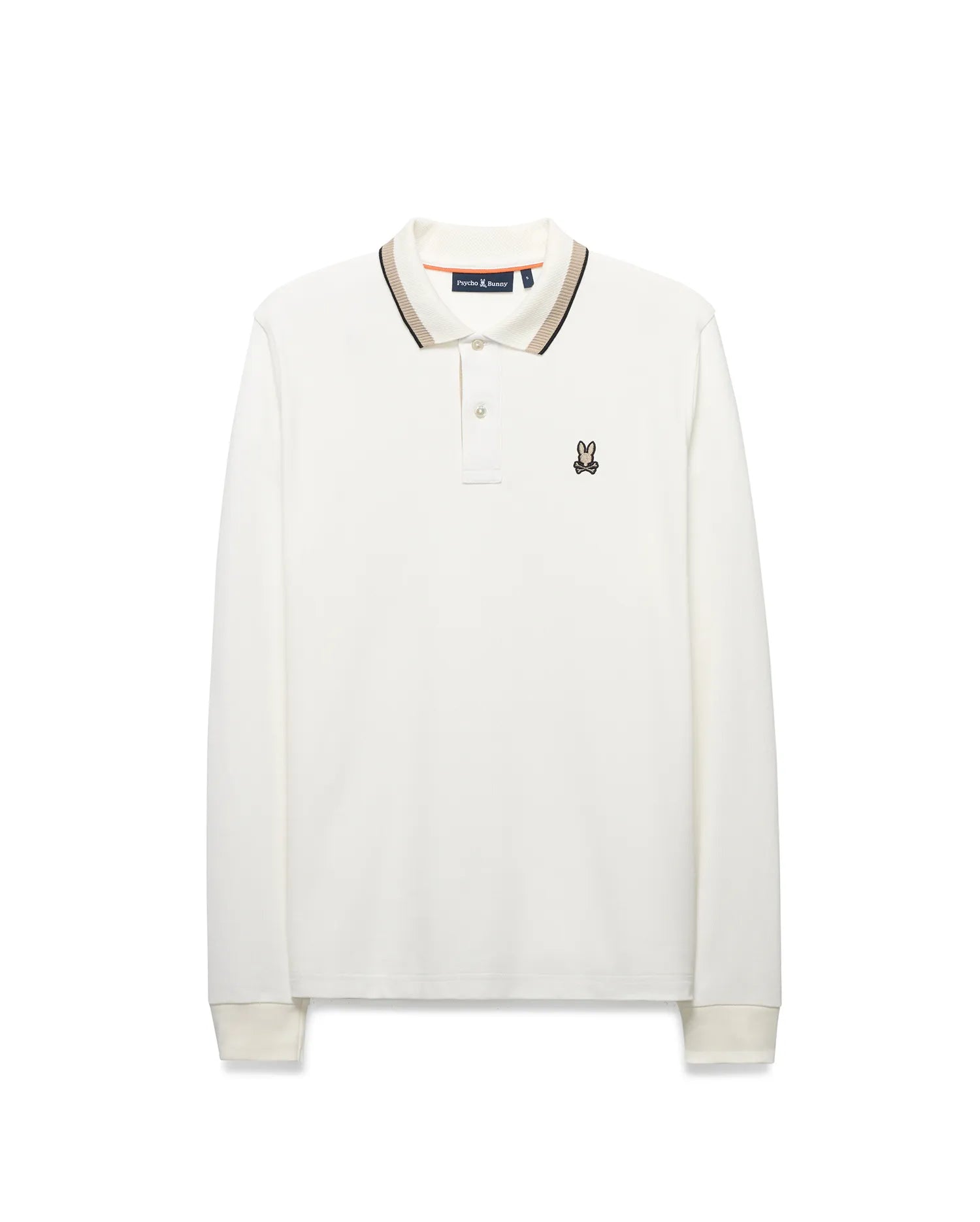 Psycho Bunny Men's Polos Grover Piqué polo uomo ecru cotone Pima