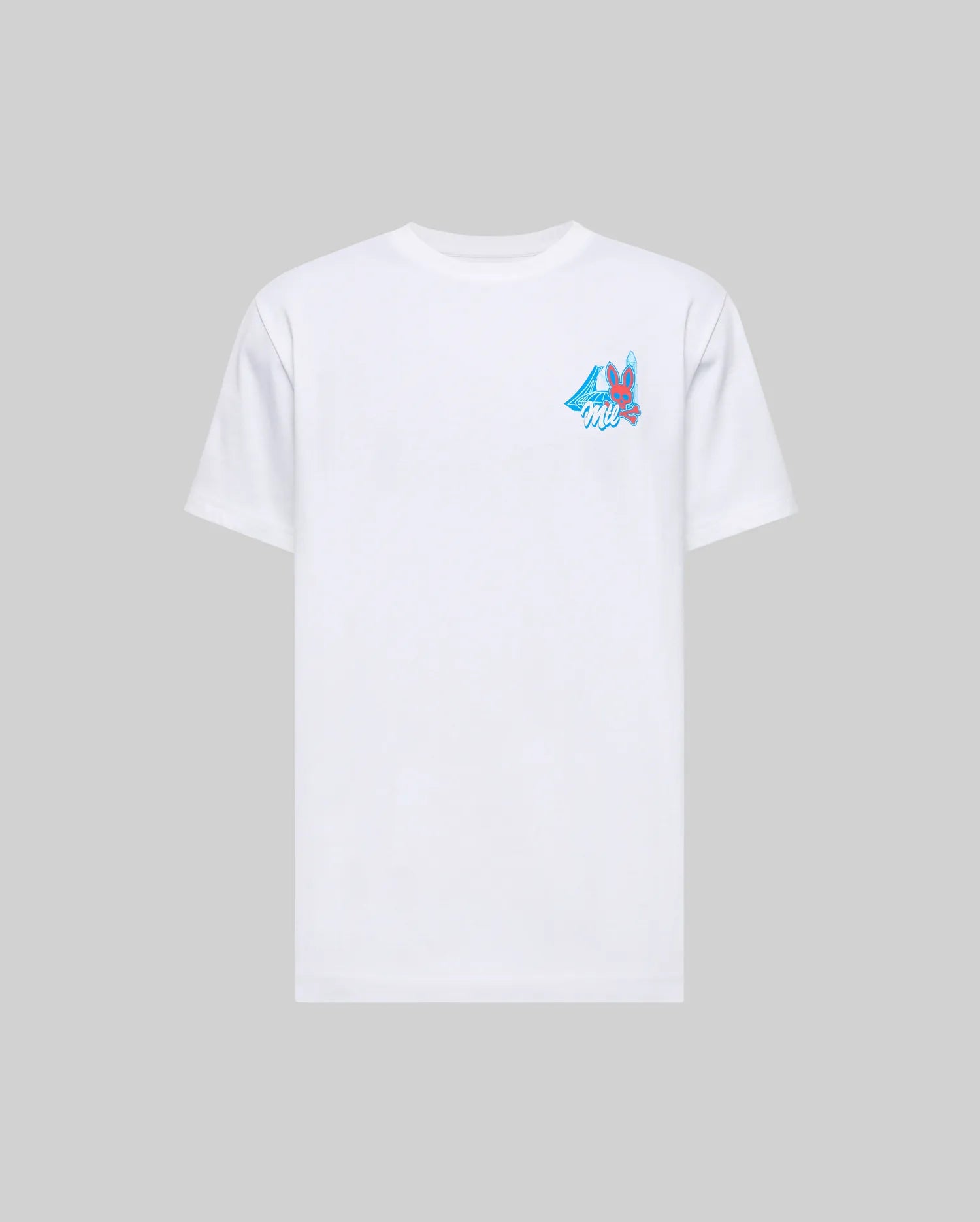 Psycho Bunny Men's Tees Montreal t-shirt bianca in cotone Pima