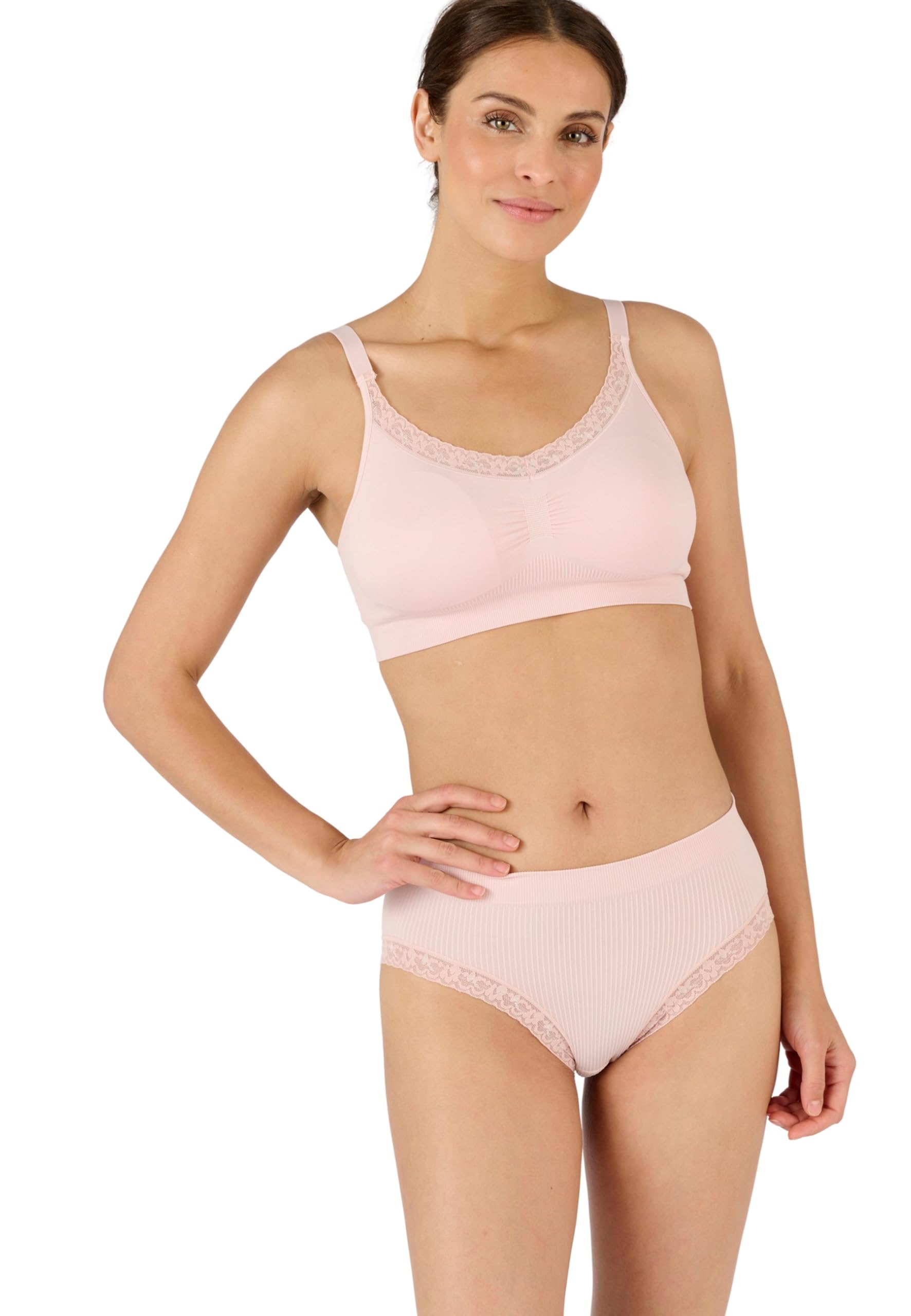 Damart Biancheria intima reggiseno senza ferretto rosa antico