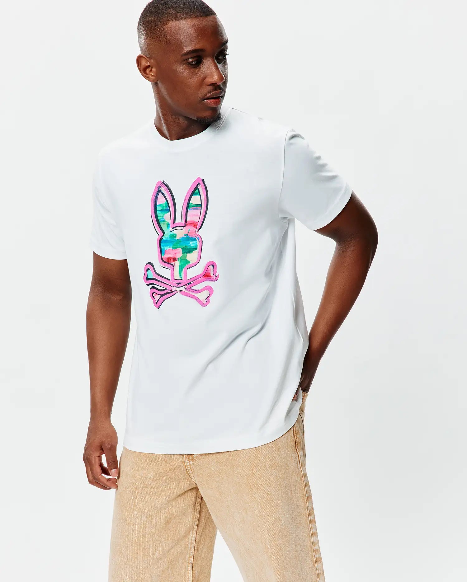Psycho Bunny Men's Tees Nate Graphic Tee t-shirt bianca