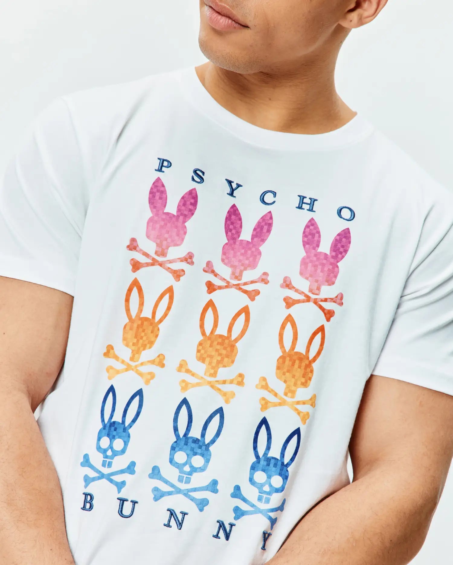 Psycho Bunny Men's Tees MENS COLT GRAPHIC TEE - MT0200317 maglietta bianca