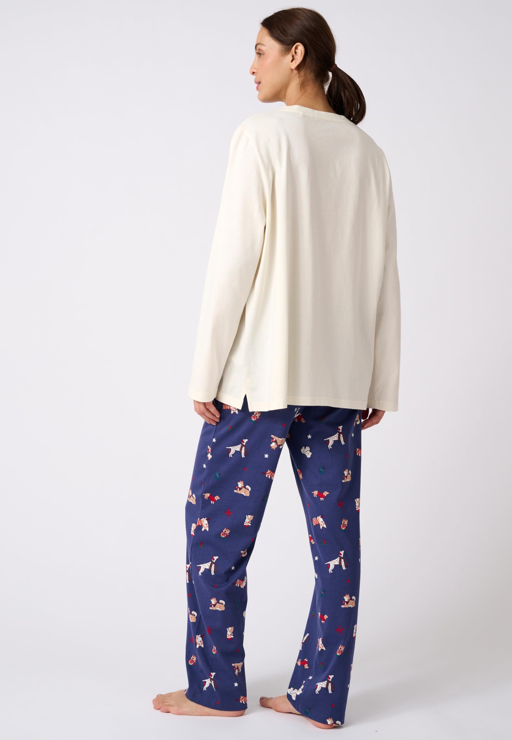 Damart Homewear Pigiama da donna natalizio in cotone