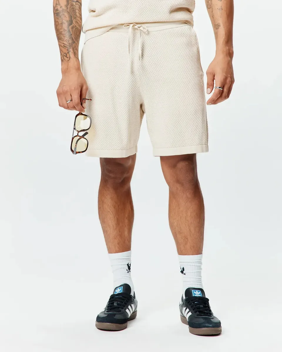 Psycho Bunny Men's Shorts Devon Knit Short 7" pantaloncini bianchi XXS-XXXL cotone