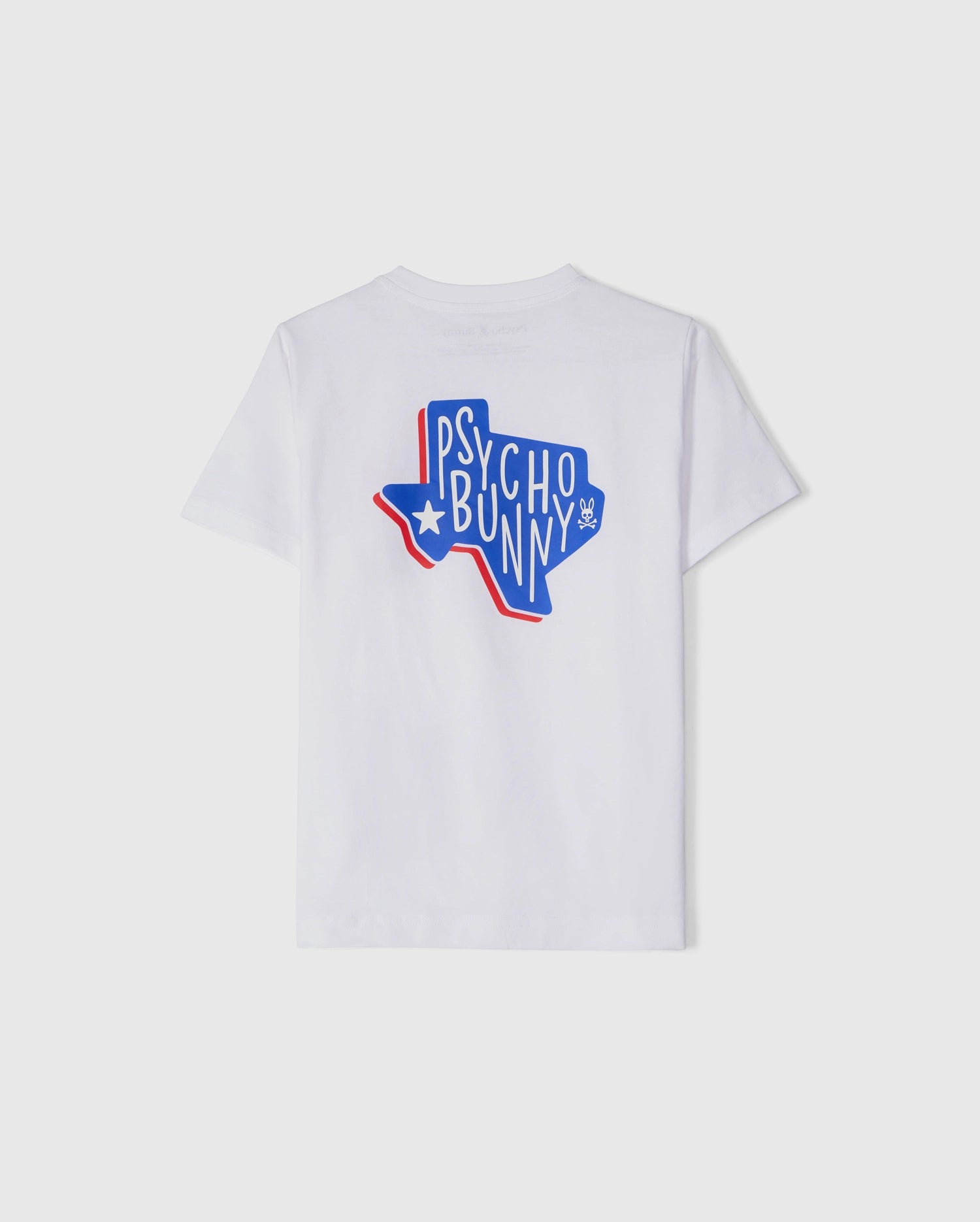 Psycho Bunny Kids Tees Texas City Tee maglietta 100 White in cotone Pima
