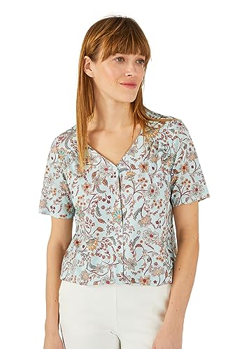 Damart Prêt-à-porter Maglietta a maniche corte stampata floreale Verde Aqua Fiorito 38 jersey