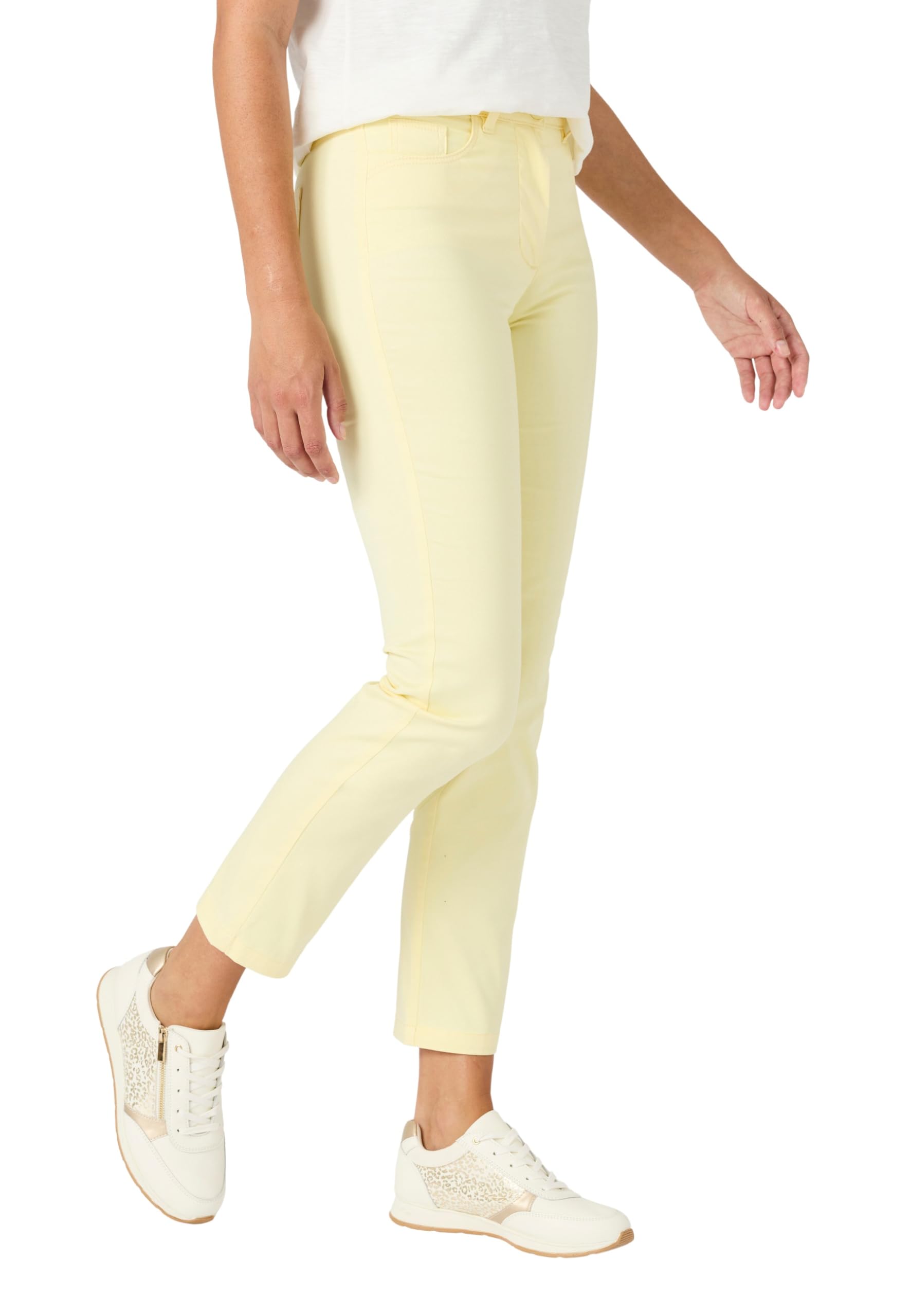 Damart Prêt-à-porter Pantaloni da donna slim 7/8 pantaloni bianco