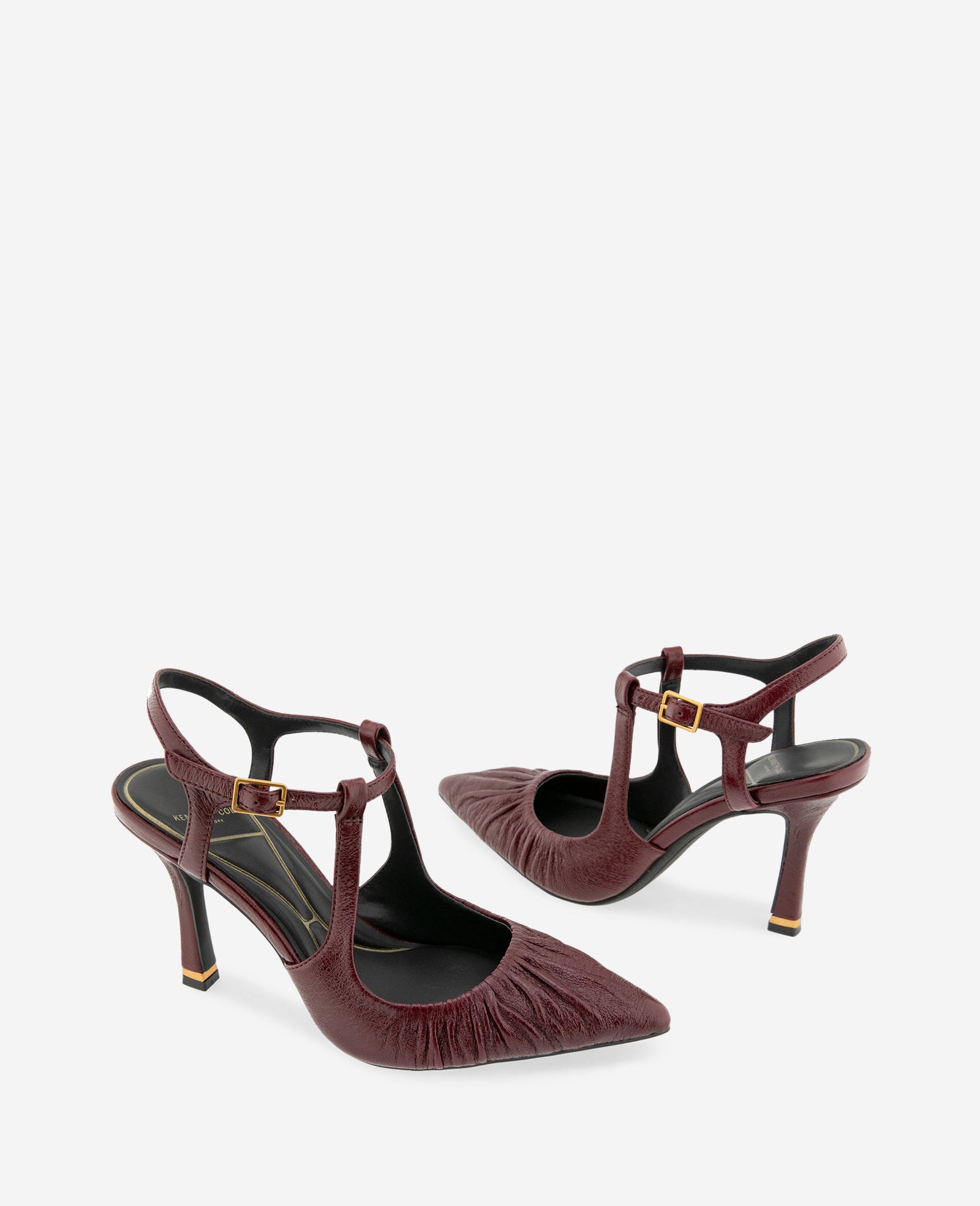 Kenneth Cole Reaction Romi Ruch Leather Heel décolleté bordeaux in pelle