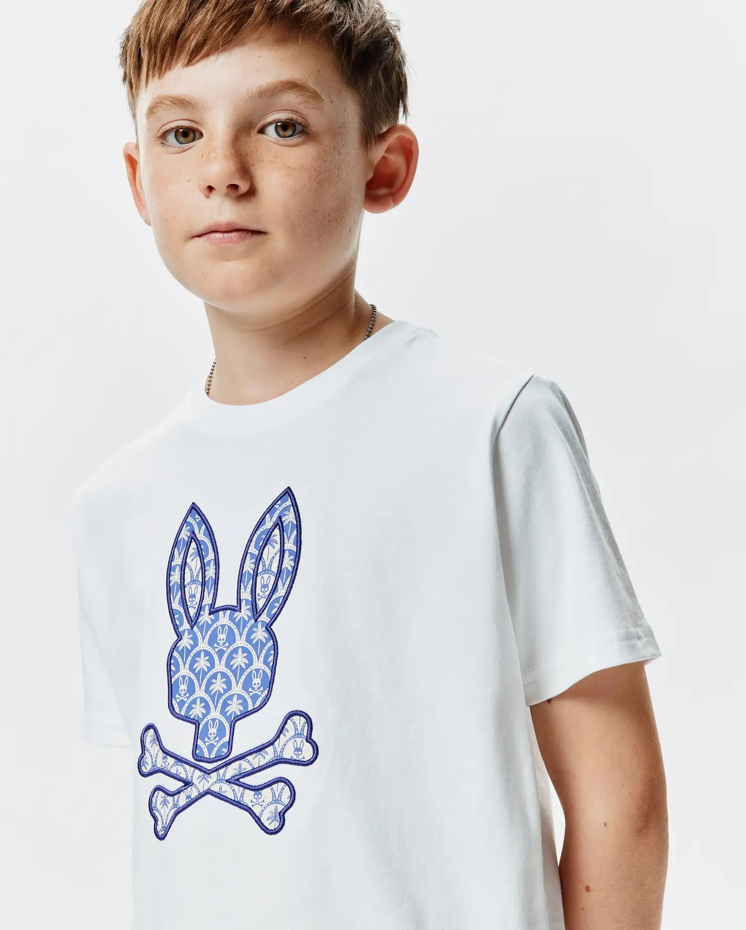 Psycho Bunny Kids Tees KIDS BRAD GRAPHIC TEE - KT0200182 t-shirt bambini bianca