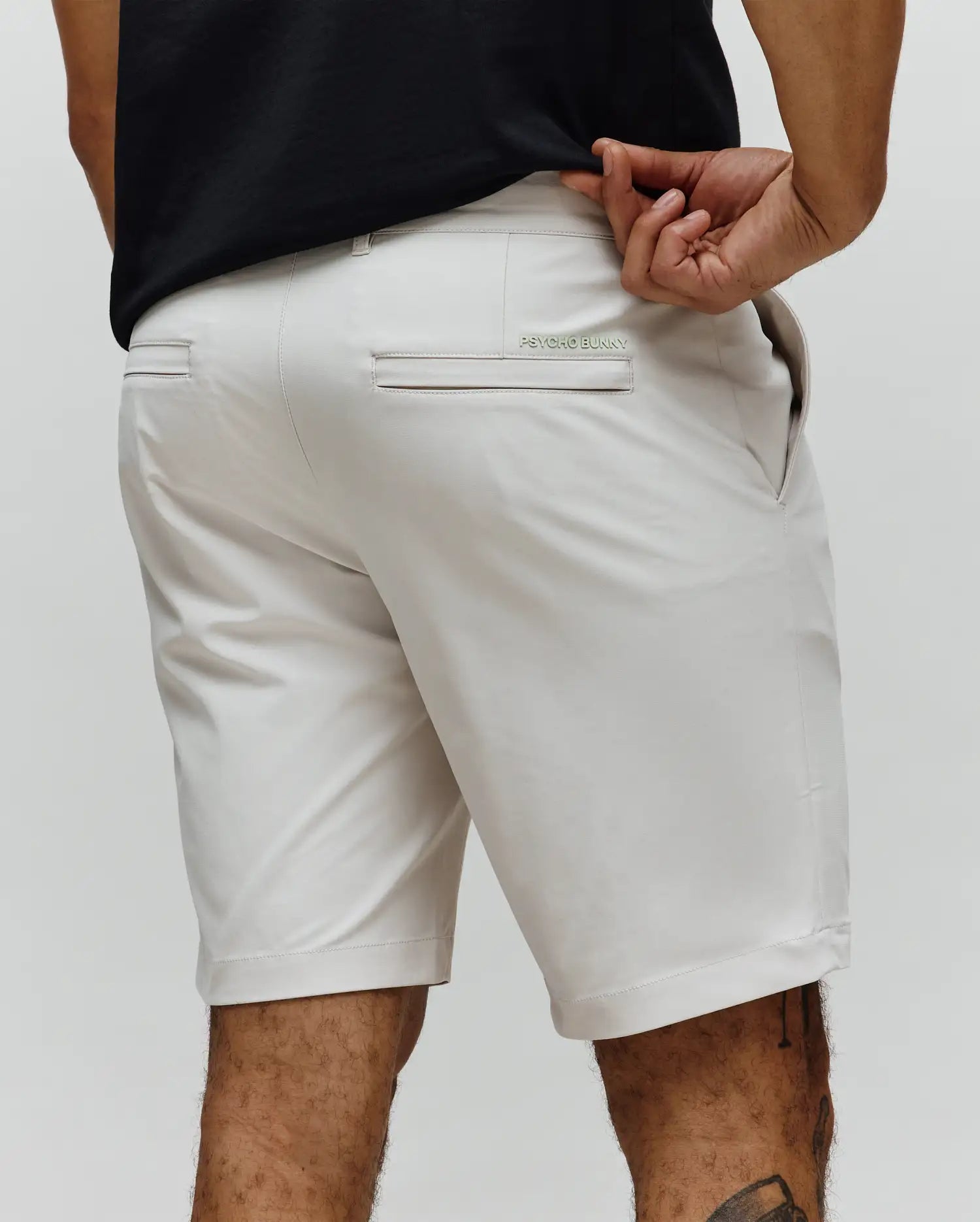 Psycho Bunny Men's Shorts MENS MAVERICK 10K STEP SHORT 9" - B6R969F200 shorts beige elasticizzati