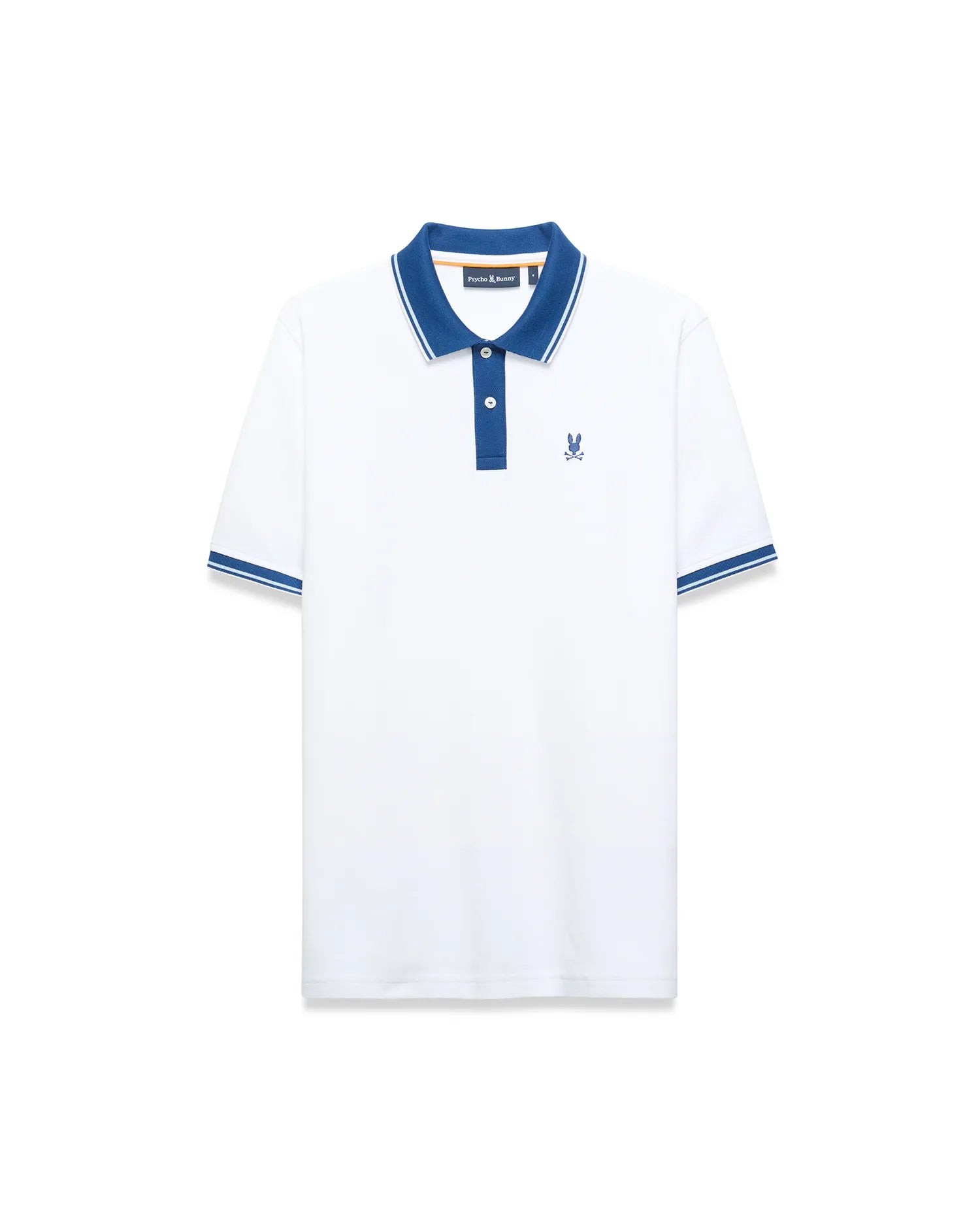 Psycho Bunny Men's Polos Stan Pima Piqué Polo polo bianca