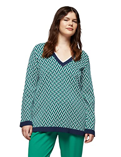 Fiorella Rubino Maglia con Disegni Chevron maglia XS Plus