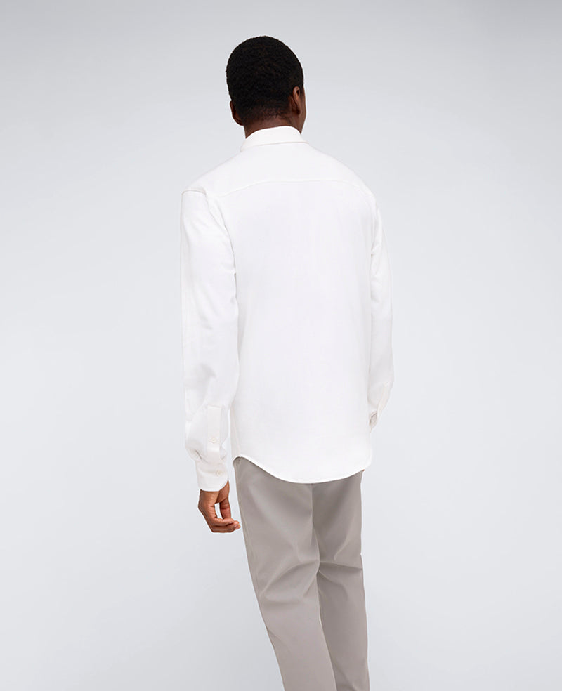 Kenneth Cole Reaction Clothing Long Sleeve Button Down Stretch Shirt camicia bianca