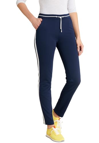 Damart Prêt-à-porter Pantaloni Relax Indoor Fibbia donna aderenti blu marino 40