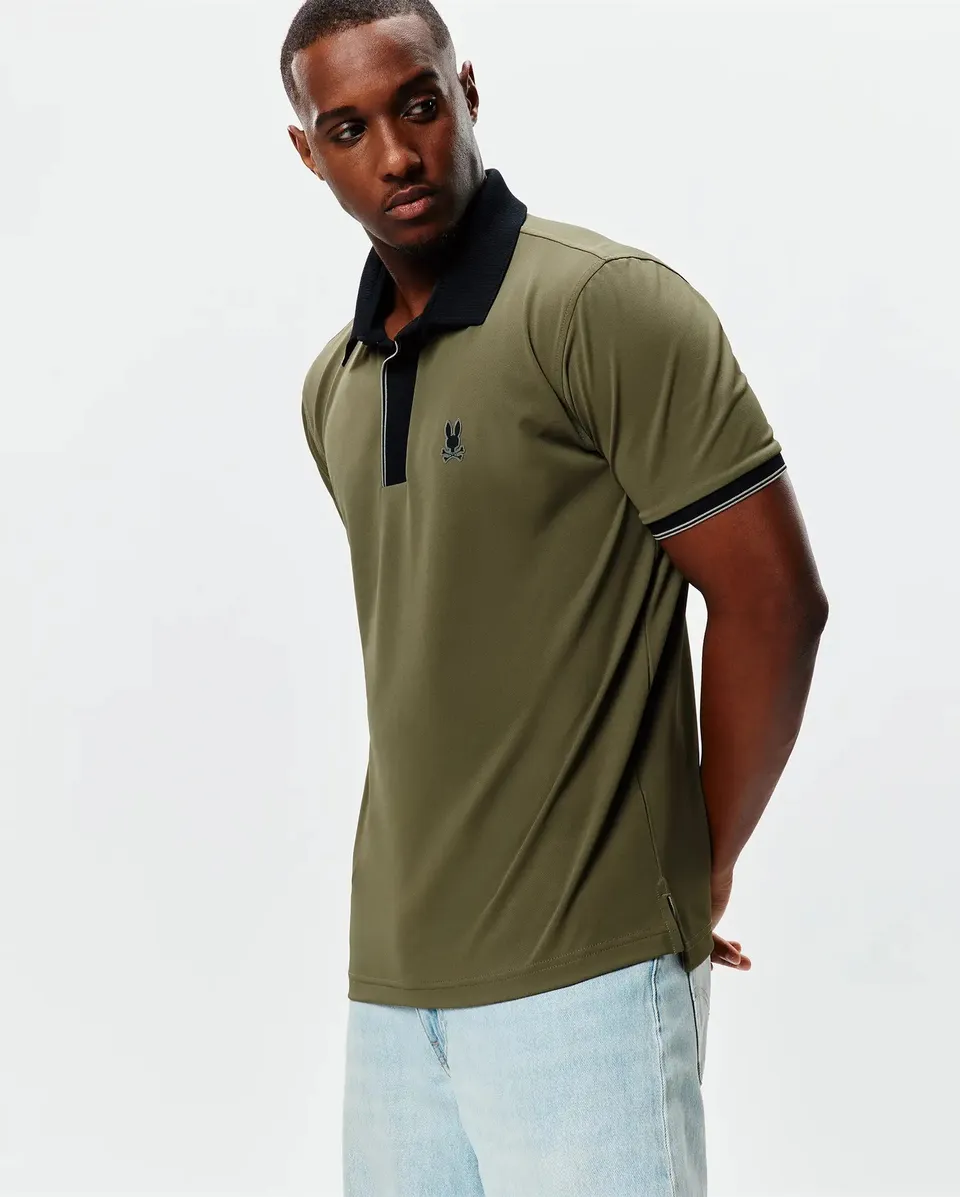 Psycho Bunny Men's Polos Redmonds Sport Polo polo verde slim fit