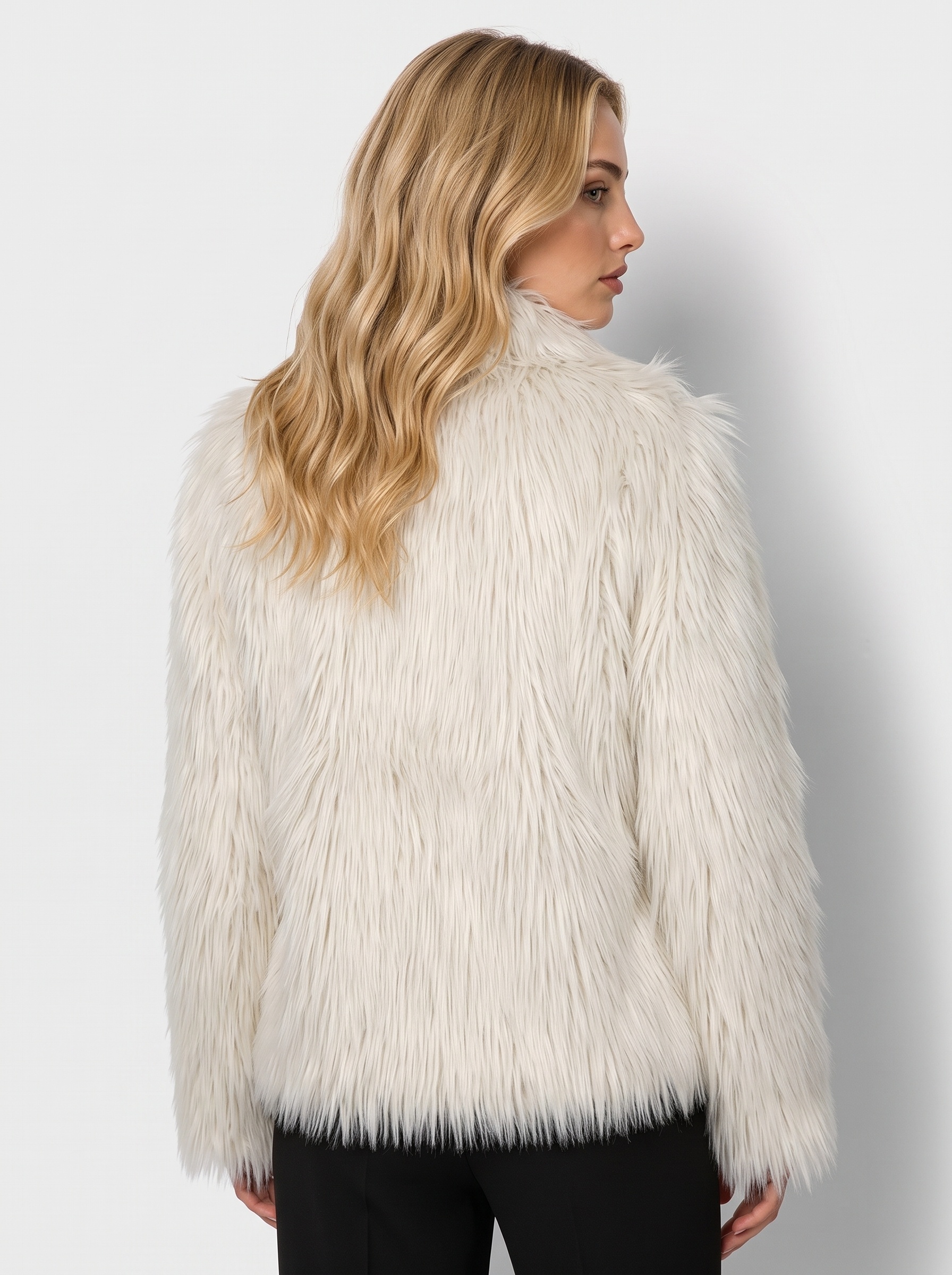Markup Donna Cappotti Cappotto effetto pelliccia cappotto