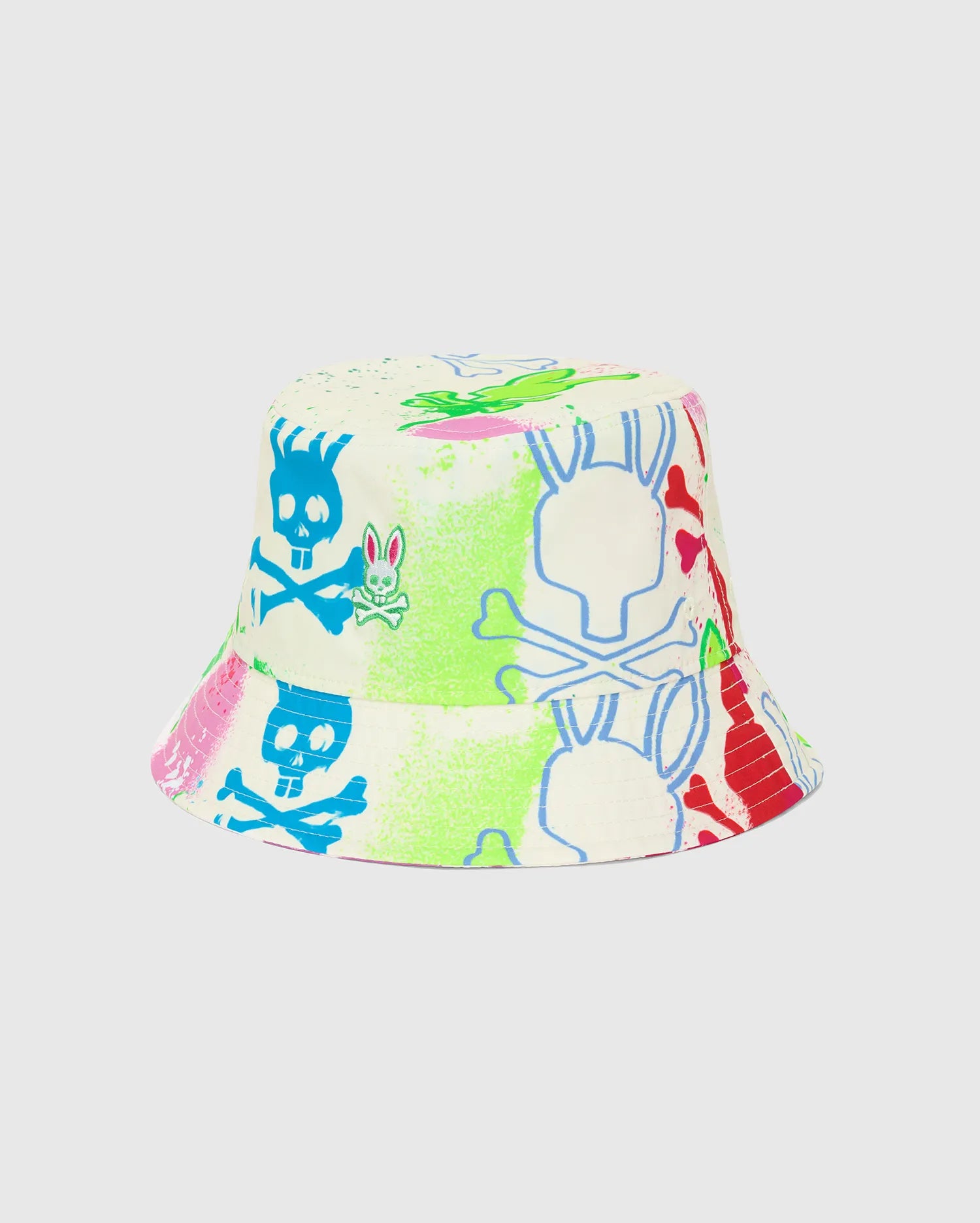 Psycho Bunny Accessories MENS QUINTIN BUCKET HAT MO1500150 cappello bianco grafico