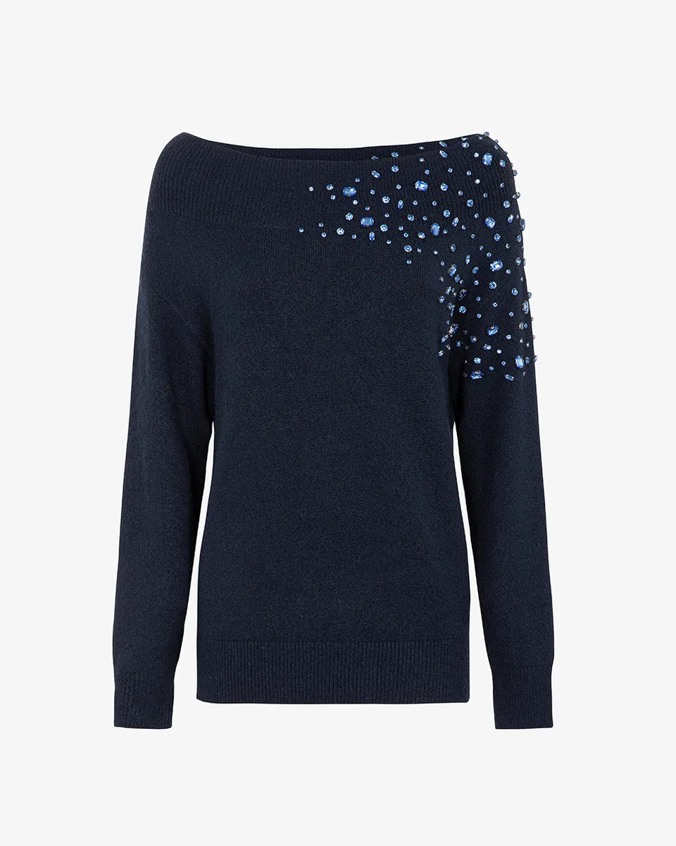 Markup Donna Camicie & Bluse Scollo a barca con pietre preziose