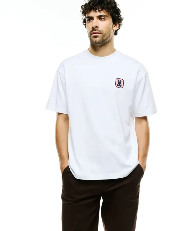 Psycho Bunny Men's Tees Samson Oversized Bunny Tee t-shirt bianca