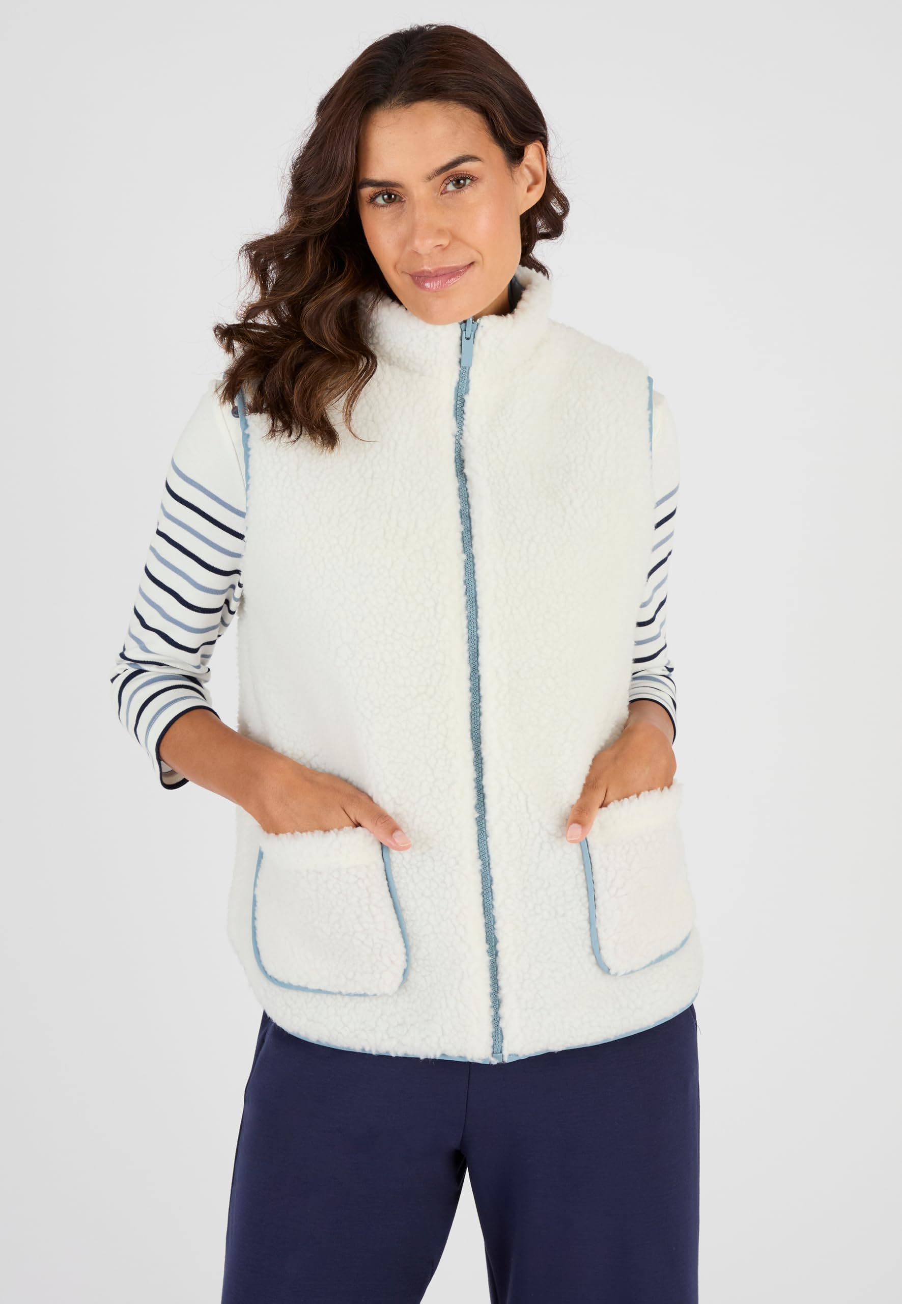 Damart Prêt-à-porter giacca smanicata reversibile donna 38-40