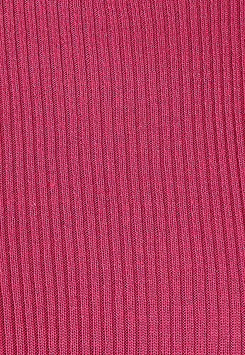 Damart Prêt-à-porter Maglione collo alto rosa lampone/grigio 44 in lana merino