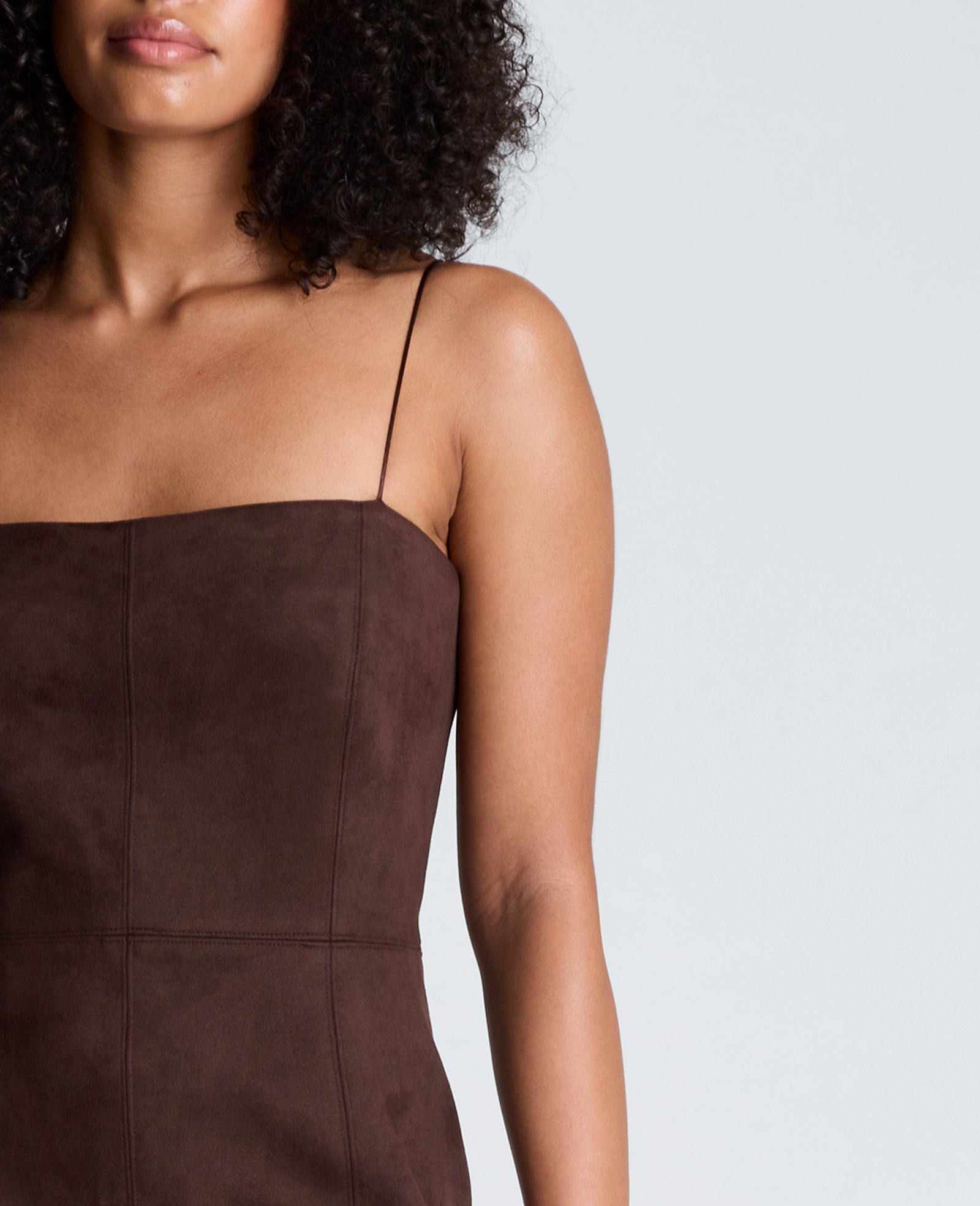 Kenneth Cole Reaction Clothing Combo Pleated Midi Dress abito midi marrone medio plissé