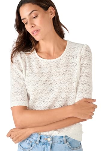 Damart Prêt-à-porter Maglia Jacquard Rilegata Donna maniche corte