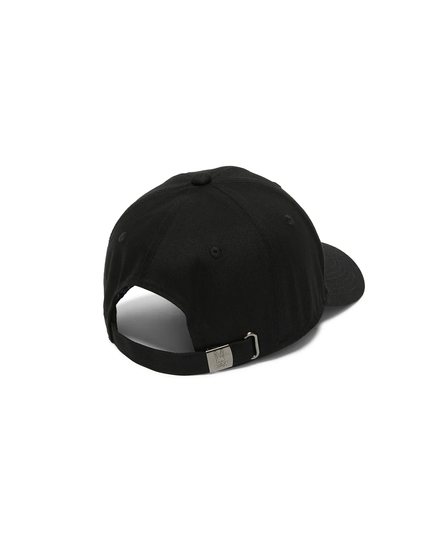Psycho Bunny Accessories Alfie Baseball Cap cappellino nero in cotone