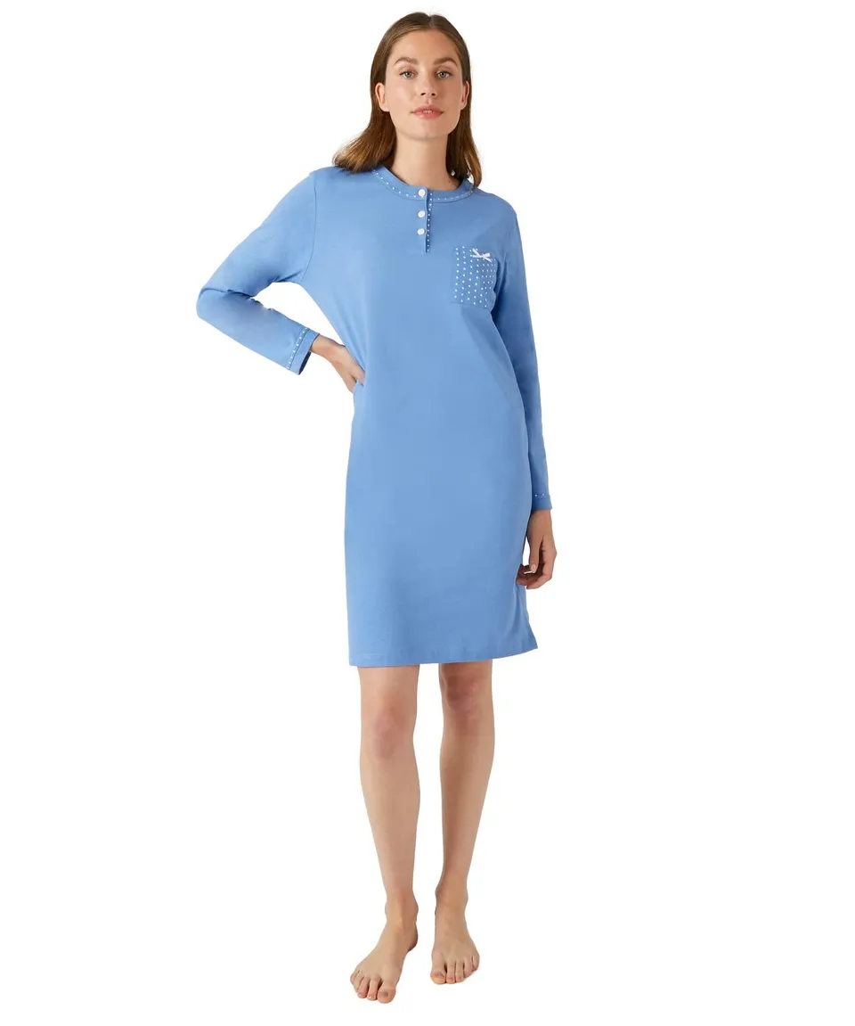 Damart Prêt-à-porter Liquette donna blu L cotone biologico 95 cm