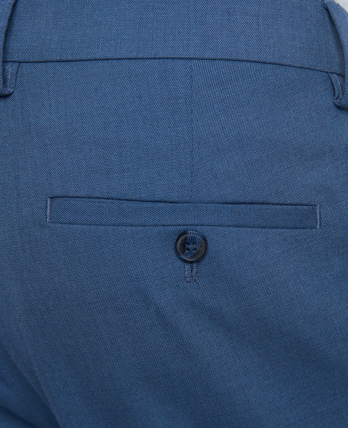 Kenneth Cole Reaction Clothing Slim-Fit Stretch Twill Dress Pant pantaloni eleganti blu chambray
