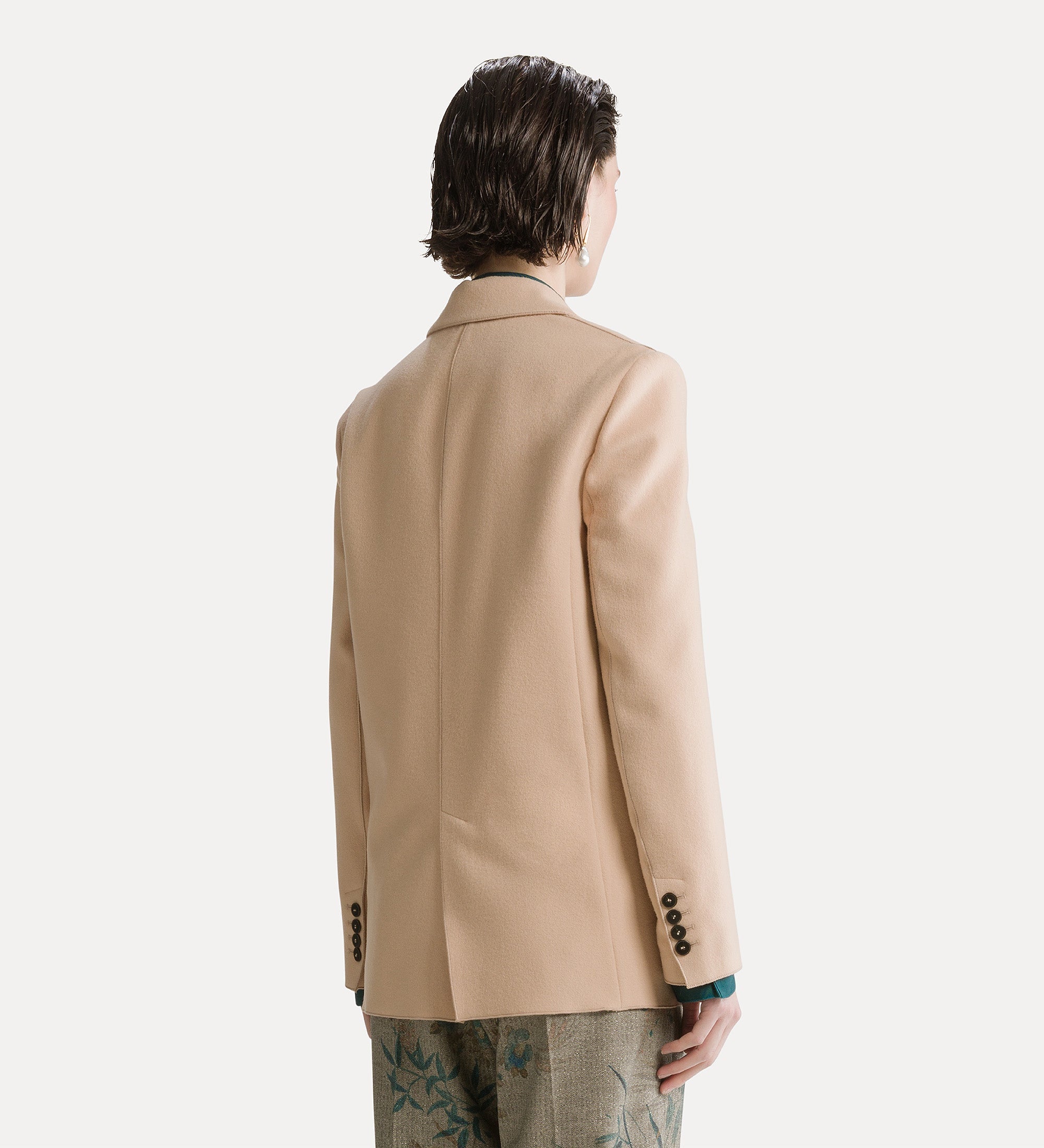 Forte giacche blazer monopetto in tessuto leggero loto