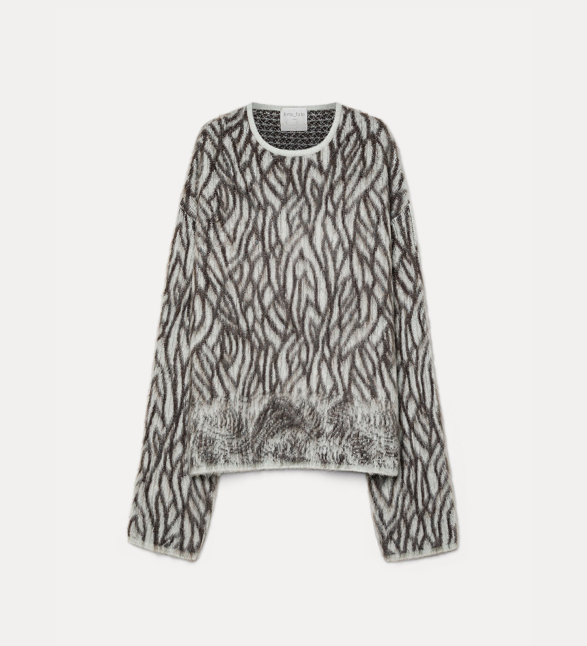 Forte maglieria Plumes de Heron maglia jade jacquard mohair