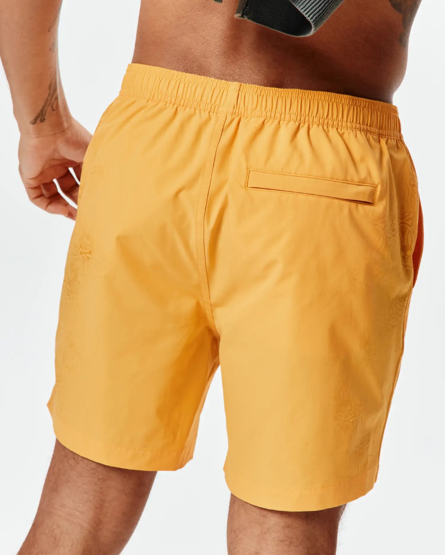Psycho Bunny Men's Swimwear Samos B6W453F200 boxer mare 6″ giallo
