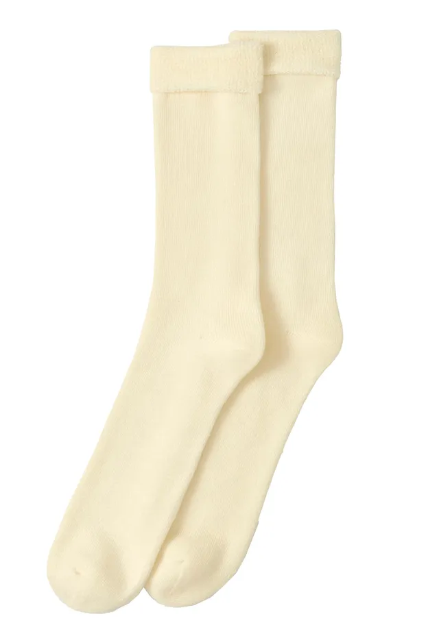 Damart Thermolactyl Calzini Maille Jersey bouclette ecru