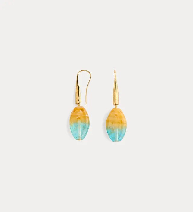 Forte gioielli hook earrings with glass elements orecchini jade taglia U