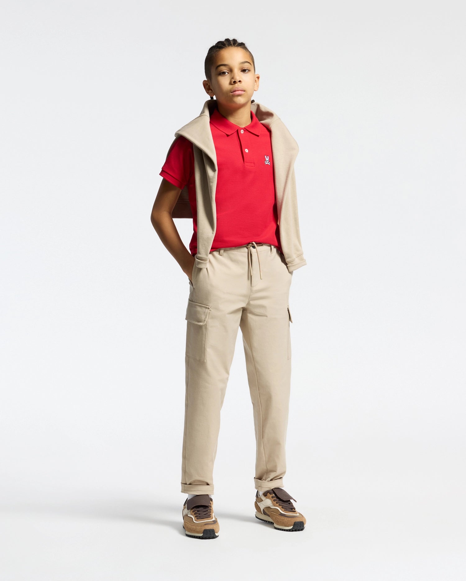 Psycho Bunny Kids Polo Shirts KIDS CLASSIC PIQUE POLO SHIRT polo rosso 621